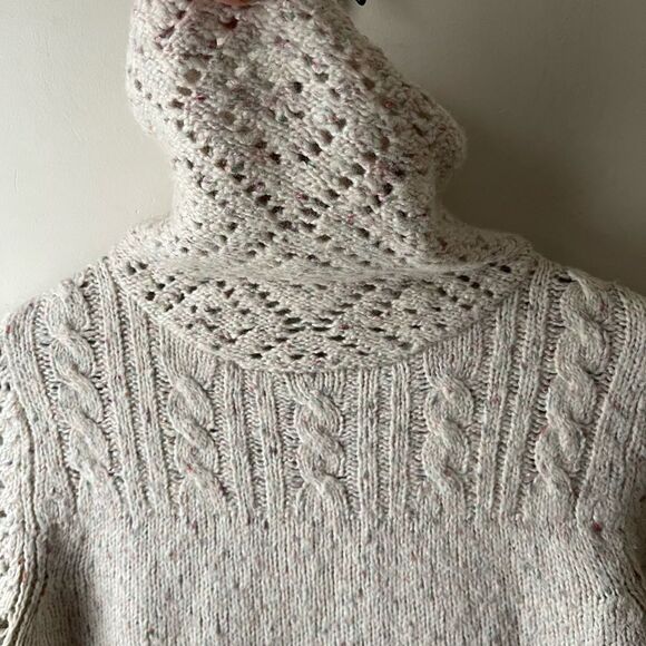 KIMCHI & Blue cream colour turtleneck wool blend sweater XS - Picture 5 of 8